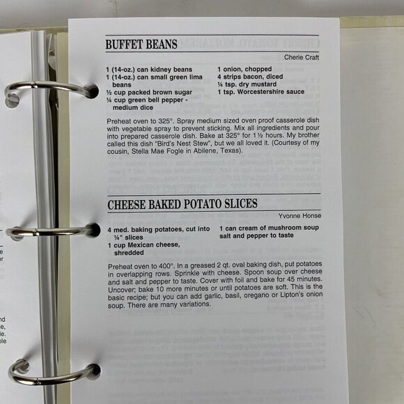 Denton Benefit League Cookbook Deliciously Denton 3 Ring Binder Recipes 2010 - Picture 10 of 15